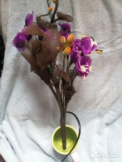 Орхидея букет цветов - светильник