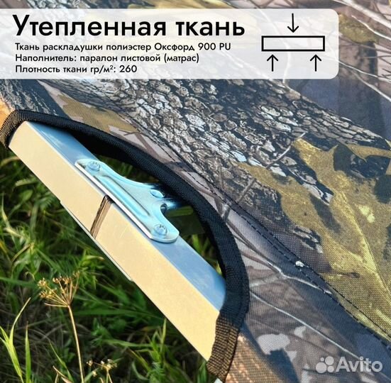 Раскладушка туристические утепленная