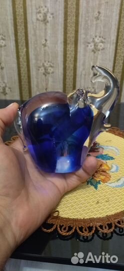 Статуэтка слон Богемия старая