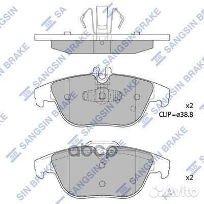 SP1707 колодки дисковые задние MB W204 1.8-3.5