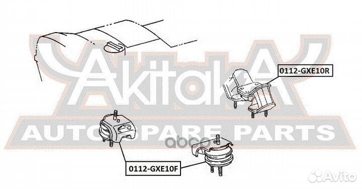 Подушка двигателя зад прав/лев 0112-GXE10R