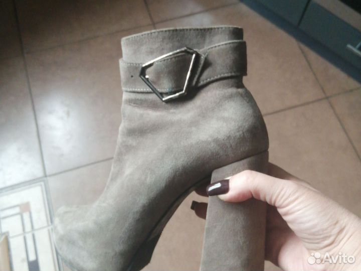 Ботильоны женские 38 размер натуральная замша