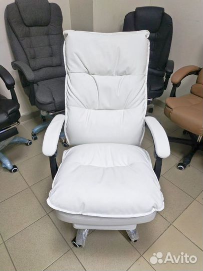 Мягкое кресло для компьютерного стола, белое
