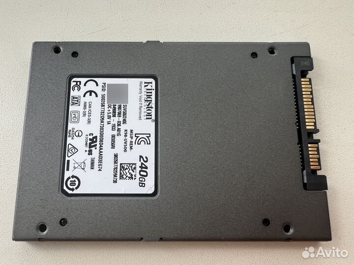 Твердотельный накопитель Kingston SSD SATA 240 Гб