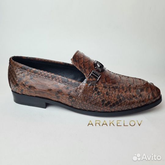 Мужские туфли из кожи питона