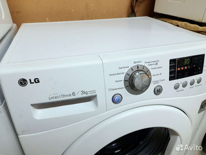 Стиральная машина LG 6кг с сушкой, прямой привод