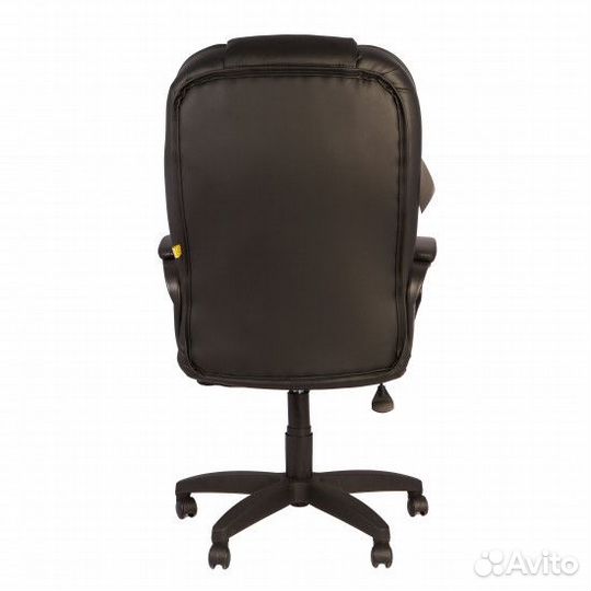 Кресло руководителя Бруно кожзам черный (ультра)