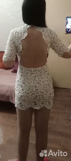 Платье мини вечернее с открытой спиной 40-42