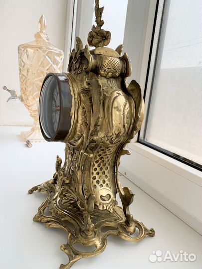 Часы каминные бронза