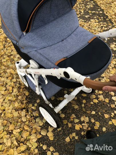 Коляска 2 в 1 adamex massimo цвет jeans