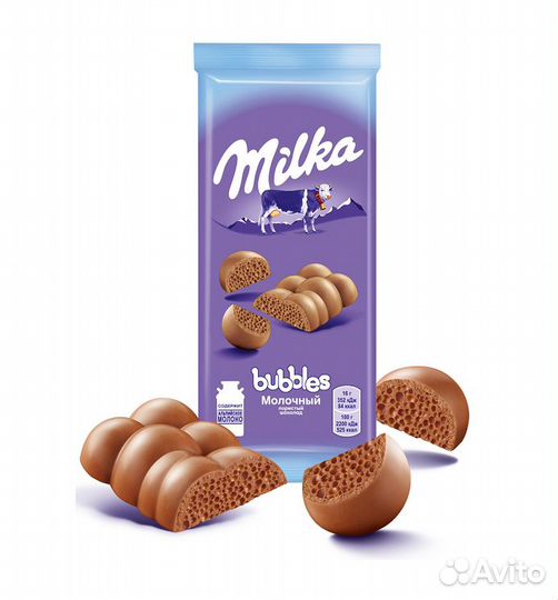 Шоколад Милка Баблс Молочный 90г