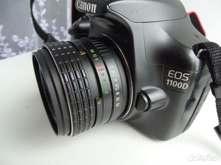 Объектив Helios 44m-6 с переходником для Canon