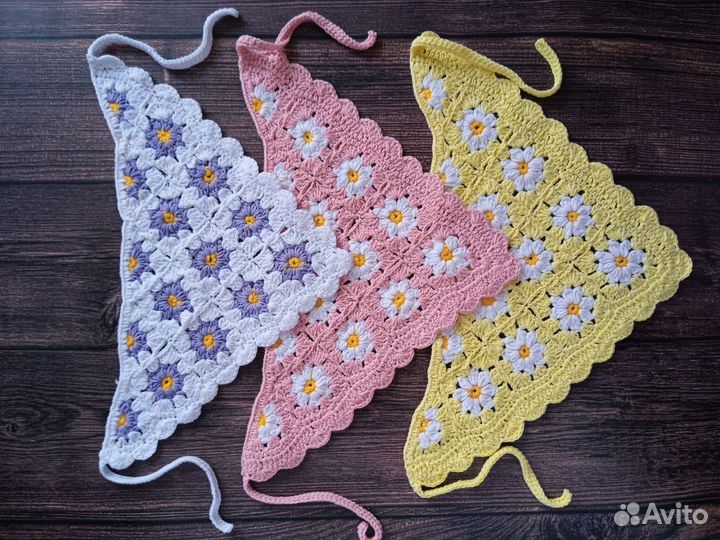 Косынка бандана вязаная