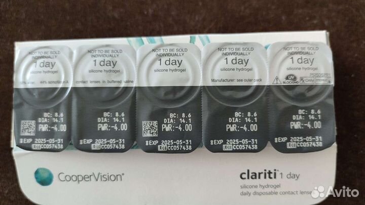 Линзы cooper vision clarity 1 day -4.00