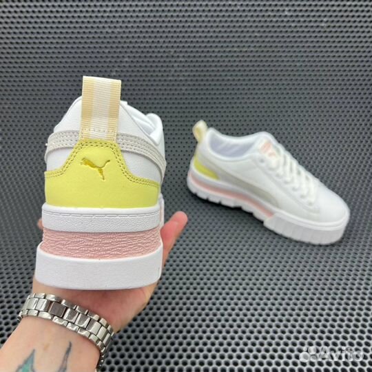 Кеды Puma Mayze White Peach Yellow