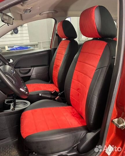 Чехлы из экокожи Ромб на VW Caddy от Автопилот