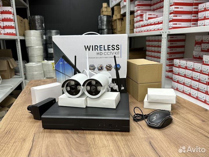 Беспроводной комплект видеонаблюдения 2 камеры