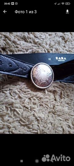 Ремень кожа новый Зара