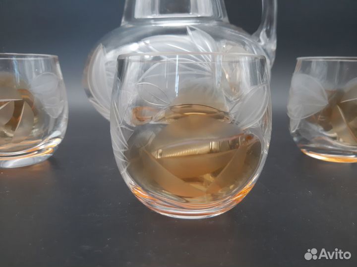 Хрустальный кувшин лхзс Розы.Пыльд