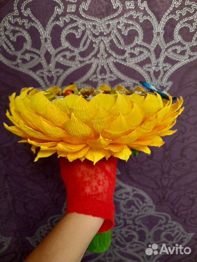 Букет Подсолнух с конфетами