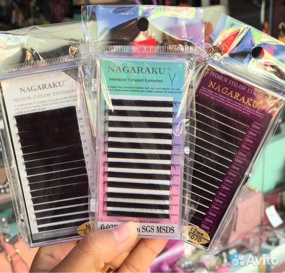 Ресницы для наращивания / готовые пучки нагараку