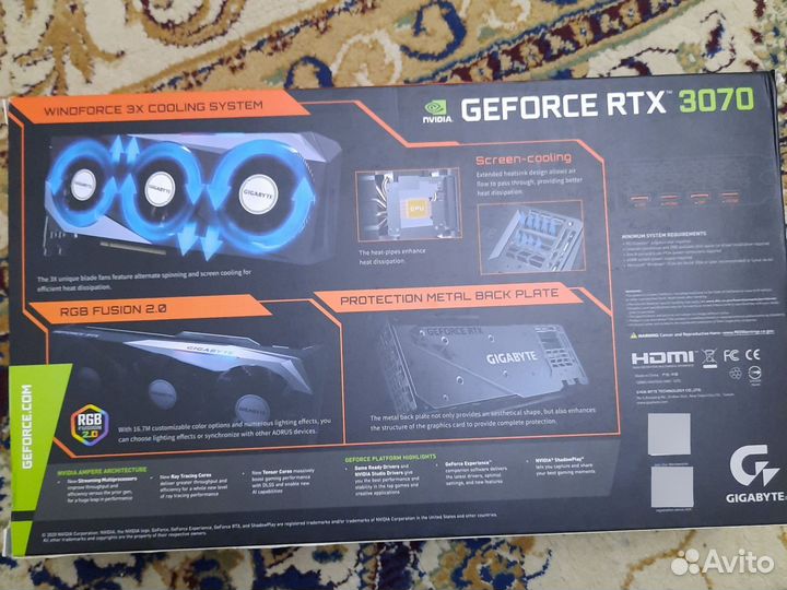 Гигабайт rtx 3070 8 гб