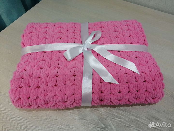 Плед детский вязаный ручная работа