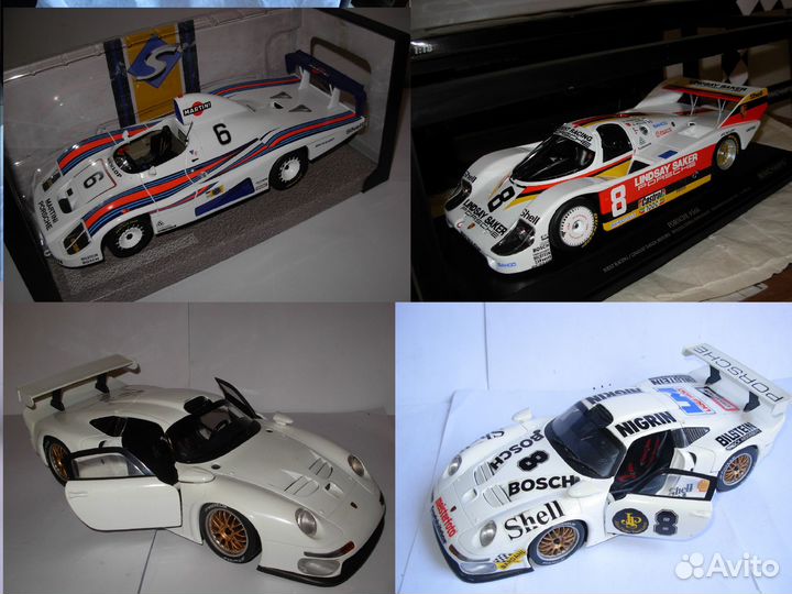 1/18 модели Porsche 911 917 и другие разные металл