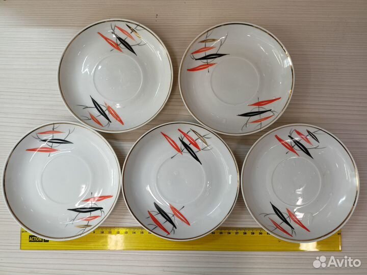 Блюдца СССР, песочное, доборы Берёзка / Рябинка