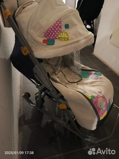 Детские санки коляска