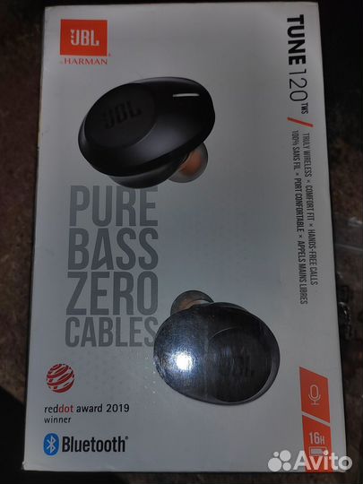 Наушники Bluetooth JBL Tune 120 TWS Black