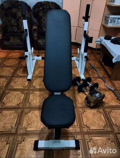 Стойка и силовая скамья для жима штанги