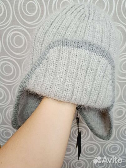 Шапка ушанка женская