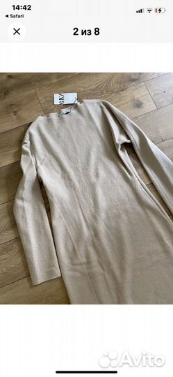 Платье zara 100% шерсть новое
