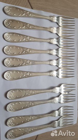 Столовые приборы СССР Рыбные вилки Кольчугино