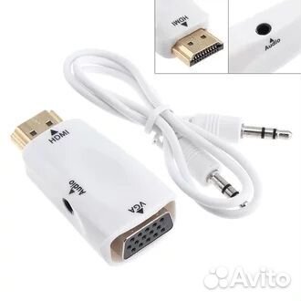 Конвертер переходник hdmi - VGA 6909 White