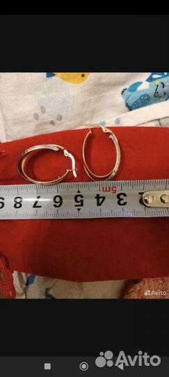 Золотые серьги конго