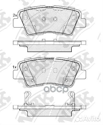 PN0538-nibk колодки дисковые задние Hyundai So