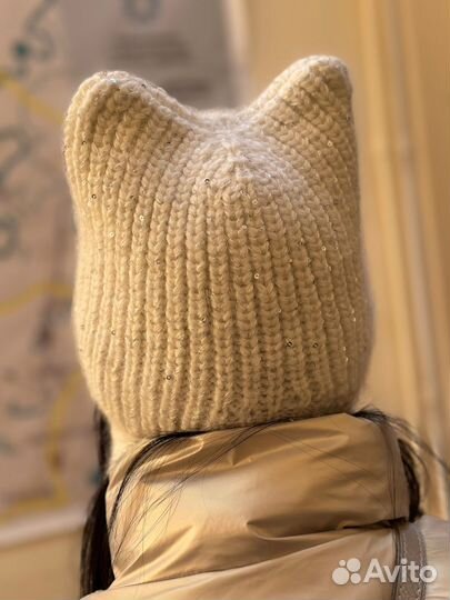 Шапка чепчик кошка