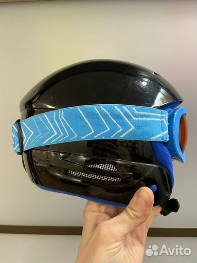 Горнолыжный шлем детский с очками