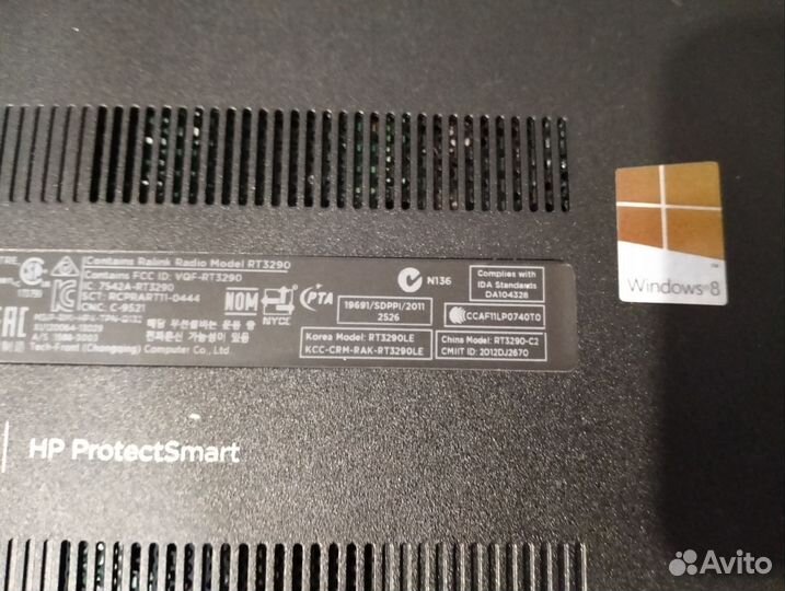 Ноутбук а HP ProtectSmart RT3290 Pavilion