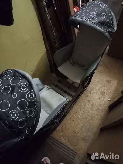 Детские санки коляска для двойни