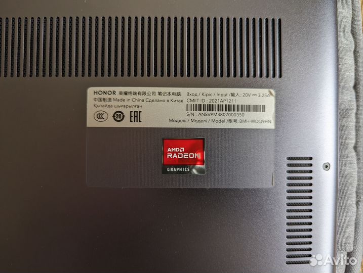 Ноутбук honor MagicBook 15 BMH-WDQ9HN