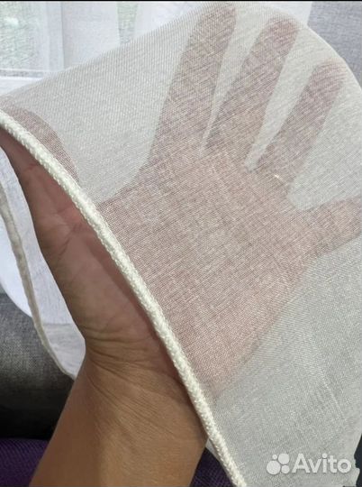 Тюль новая под лён с утяжелителем