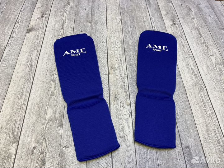 Защита голень-стопа (чулок) AML для ног - синие