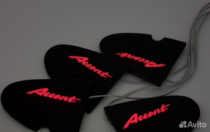 Led подсветка дверных ручек салона Hyundai Accent