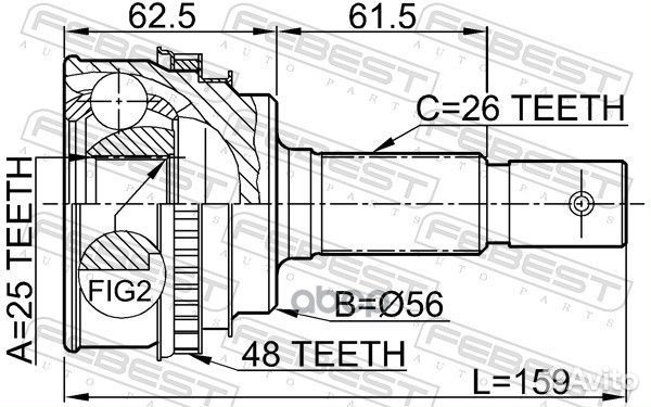 ШРУС наружный к-кт Toyota Lexus RX300 2.2/2.4/3.0