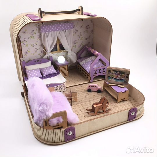 Кукольный домик чемодан «Лавандовое настроение»