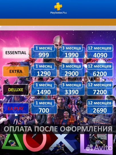 Подписка PS plus для PS4 или PS5