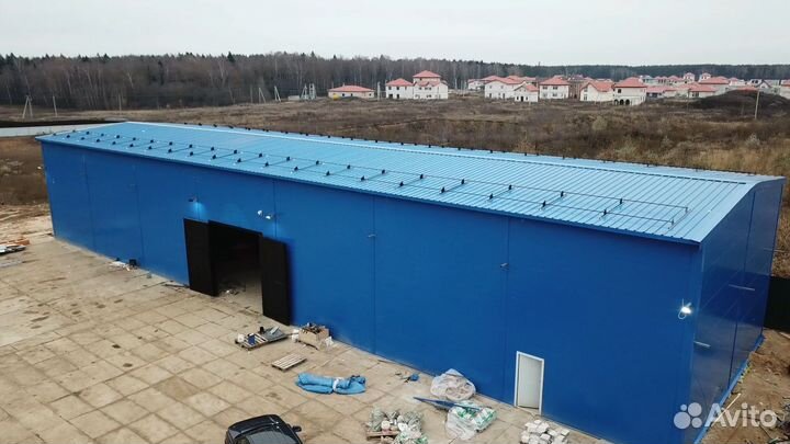 Ангар из сэндвич панелей